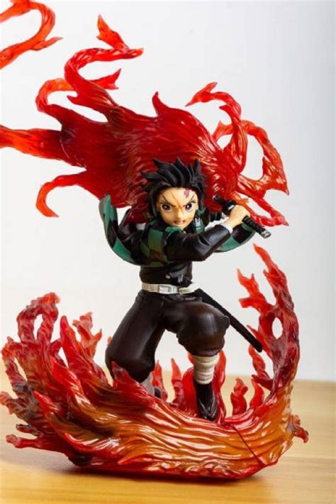 jasicnytum Demon Slayer Kamado Tanjiro Fire Breathing action figure ...