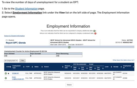 OPT Work - Unemployment Days and Grace Period