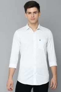 Allen Solly Men Striped Casual White Shirt - Buy Allen Solly Men ...
