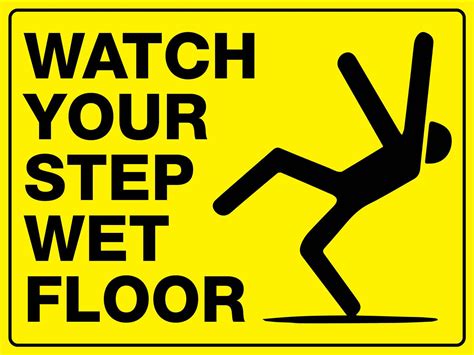 Watch Your Step Wet Floor Sign – New Signs