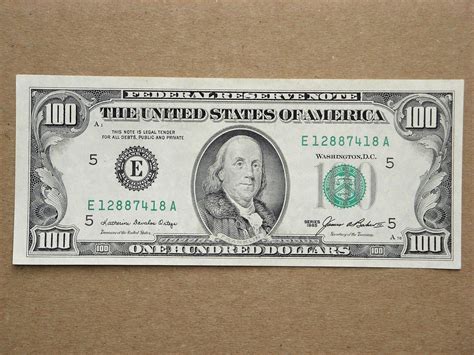 1985 /$100 One Hundred Dollar Bill /Richmond Federal Reserve Note FRN ...