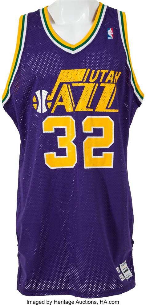 1989-90 Karl Malone Game Worn Utah Jazz Jersey. ... Basketball | Lot ...