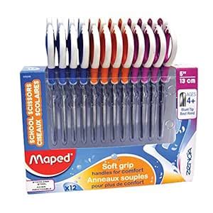 Maped MAP670249 Zenoa Fit 5" Scissors Class Pack, Blunt Tip (Pack of 12 ...