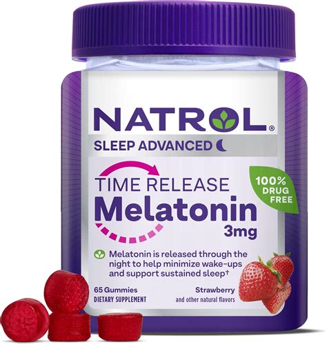 Amazon.com: Natrol Time Release Melatonin Gummies, Sleep Support for Adults, 3 mg Melatonin ...