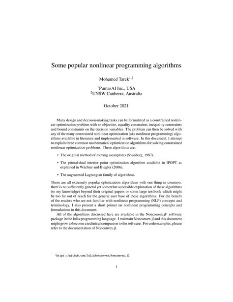 Image result for Nonlinear Programming Algorithms