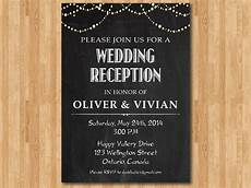 Wedding Reception Invitations by Wedding Reception Invitation Reception Invite Chalkboard Wedding Reception Invitations