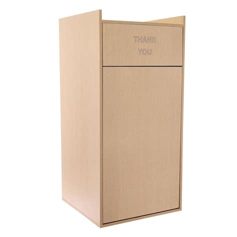 40 Gallon Garbage Receptacle Cabinet, Wooden Trash Can with Tray Top ...