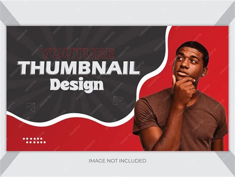 Premium Vector | Youtube thumbnail design template