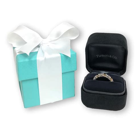 Tiffany and Co Platinum 18KY Gold Schlumberger 16 Stone Diamond X Ring at 1stDibs | who ...