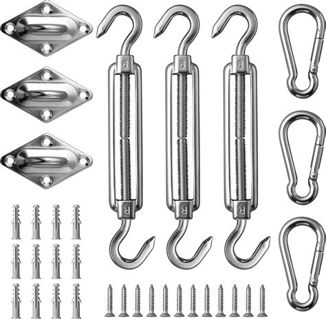 DOEWORKS Triangle Shade Sail Hardware Set for India | Ubuy