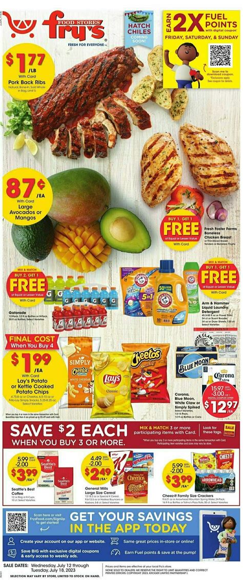 Fry's Food Weekly Ad from July 12