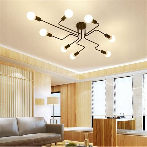 Lampa Sufitowa Żyrandol Plafon Pająk 8 Ramion Loft | home&you