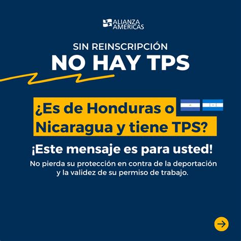 ¿Es de Honduras o Nicaragua y tiene TPS? ¡Este mensaje es para usted ...