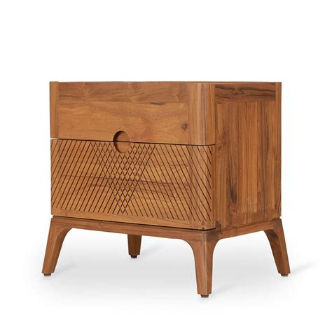 Mriz - Teak Bedside Unit | Alankaram