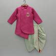 Pre Order: Magenta Asymmetric Kurta With Dhoti