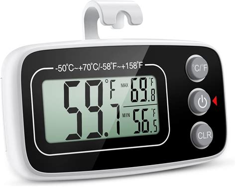 Brifit Fridge Thermometer, Digital Fridge Freezer Thermometer with ...