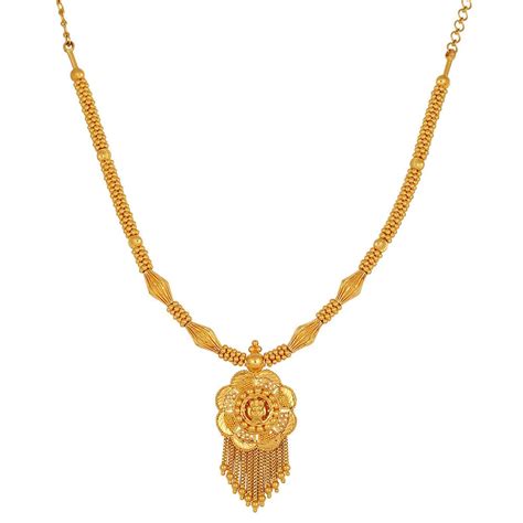 Jos Alukkas 22KT Yellow Gold Necklace for Women (SJA769) : Amazon.in ...