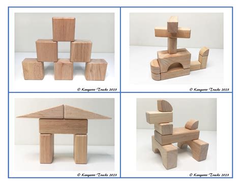 Wooden Block Building Challenge Cards for Kindergarten Children (SET 1 ...