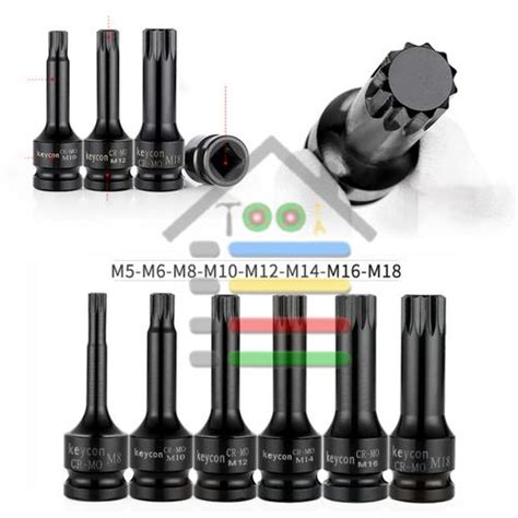 Jual KUNCI PAS SOCKET IMPACT BINTANG 1/2 INCH CR-MO M5 M6 M8 M9 M10 ...