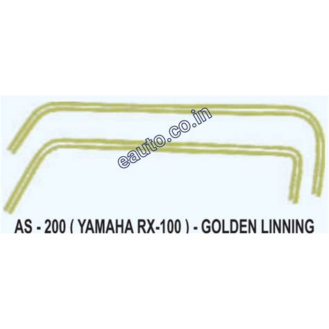 Graphics Sticker Set for Yamaha RX 100 | Golden Lining Sticker | Both