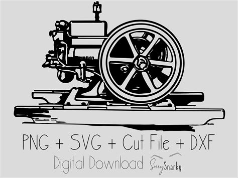 Hit and Miss Engine Graphic – Steam Engine Cut File (digital Download ...