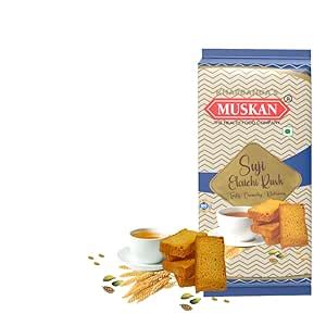 MUSKAN Suji Elaichi Rusk Handcrafted Sweet Crunchy and Delicious Taste ...