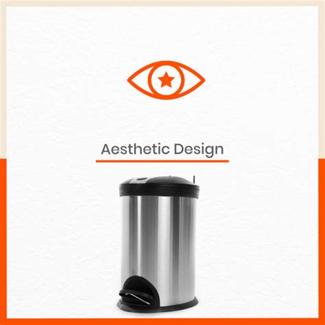 Bathla Silver and Black Stainless Steel Step Bin For Home (12 Ltrs ...