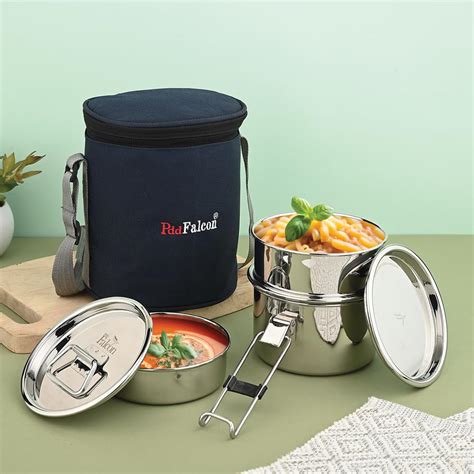 Buy PDDFALCON Royal Lunch Box Stainless Steel Lunch Box Set, Leak-Proof ...