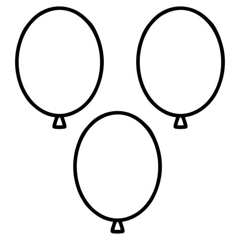 Balloon Outline Printable - Printable Learning Sheets