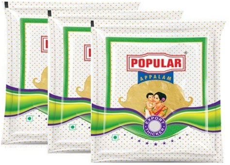 POPULAR APPALAM Export Thicker (3 x 200G) 600 g Price in India - Buy ...