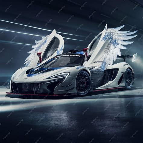 Premium Photo | A car with wings that says wings on the side