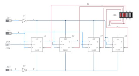 Image result for 3-Bit Asynchronous Up Counter Using MS Jk Flip Flop