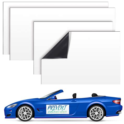 Buy 4 Pcs Blank Magnets for Vehicles Rounded Corners Blank Car Magnet ...