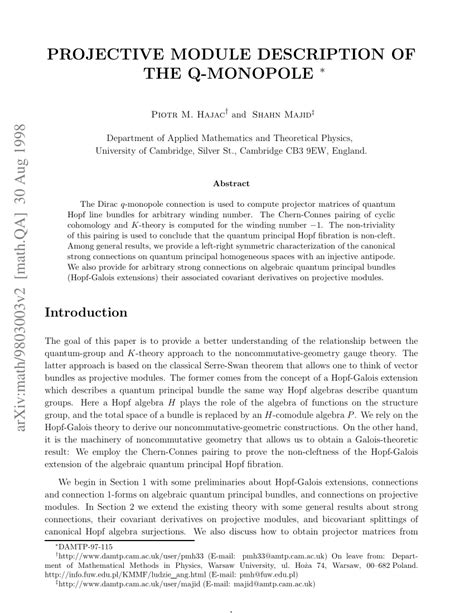 Image result for Projective Module