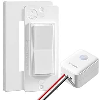 SURAIELEC Wireless Light Switch and Receiver Kit - No Neutral Wire ...