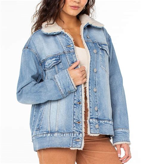 Roxy So Amped Sherpa Lined Denim Jacket | Dillard's
