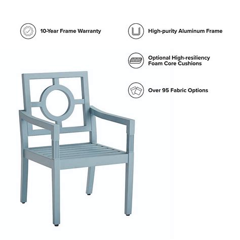 Winhill Dining Arm Chairs in Glacier Aluminum, Set of Two | Frontgate
