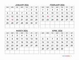 January to April 2026 Calendar | Calendar Quickly
