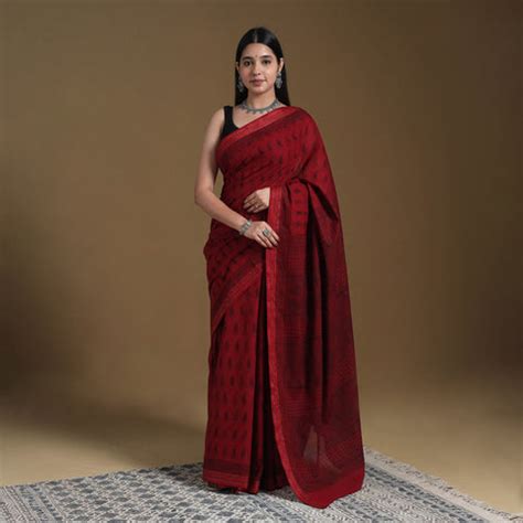 Bagh Print Sarees - Natural Dyed Bagh Printed Saree Online shopping ...