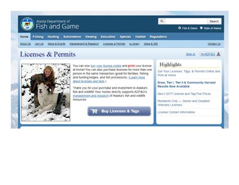 Alaska Department of Fish and Game - Licenses & Permits | City of ...