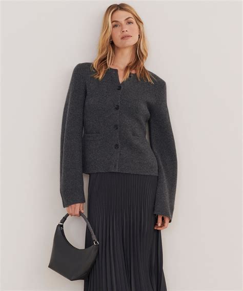 Women's Cooper Cardigan Dark Grey | Jenni Kayne