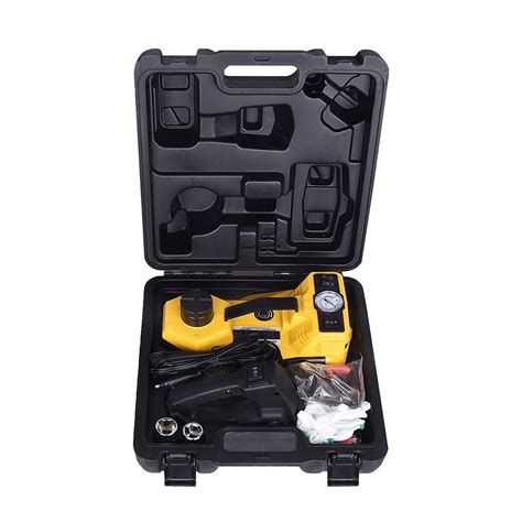 12V DC 3 Tons Electric Hydraulic, 4 in 1 Car Jack Set with Impact ...
