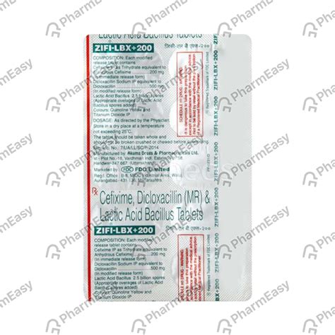 Buy Zifi Lbx Plus 200mg Strip Of 10 Tablets Online at Flat 15% OFF ...