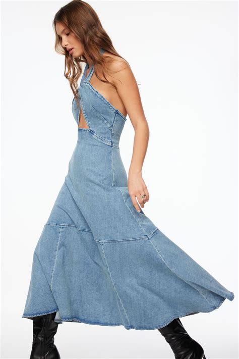 Denim Midi Dress Blue | Dynamite