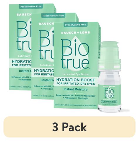 (3 pack) Biotrue Hydration Boost Preservative Free Eye Drops for Dry ...