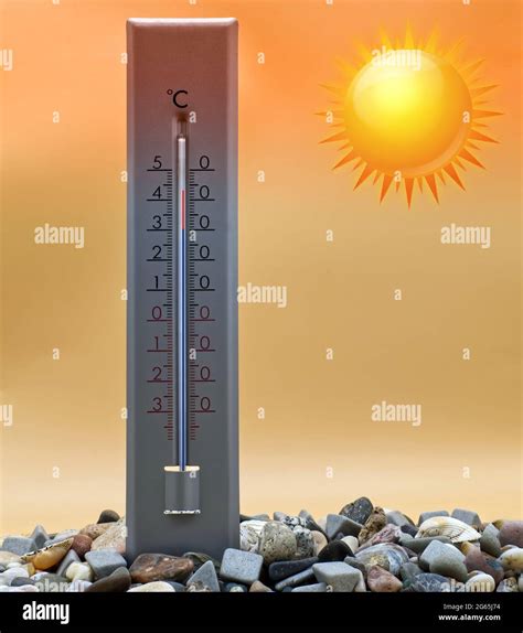 Global warming thermometer illustration hi-res stock photography and ...
