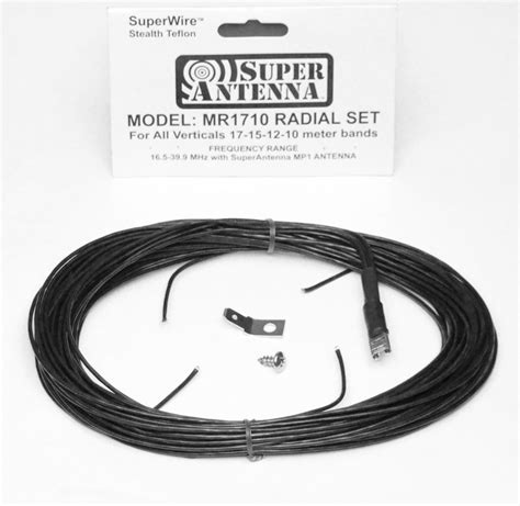 Super Antenna MR1710 SuperWire Radial Set for HF Vertical Antennas 17m ...