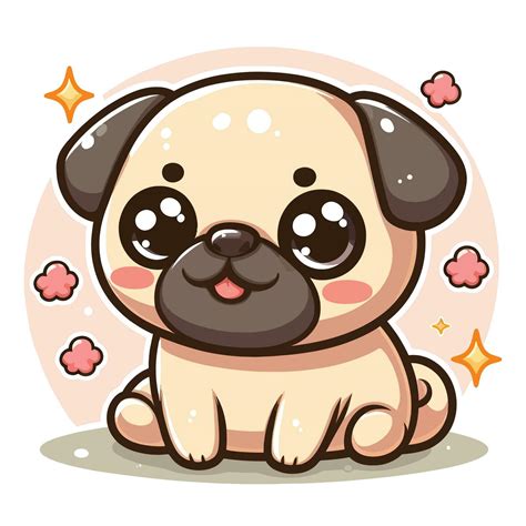 Cute pug dog cartoon clip art 36066688 Vector Art at Vecteezy