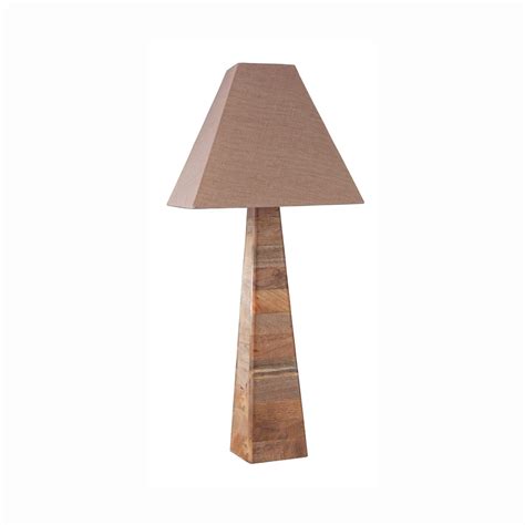 Buy Jaquar Lighting 7W Fabric Shade with Wooden Vertical Pyramid Base ...