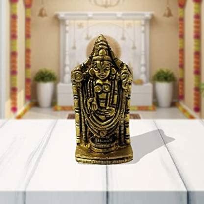 Shopperduniya Small Brass Balaji Murti Venkatesh Tirupati Murti Idol ...